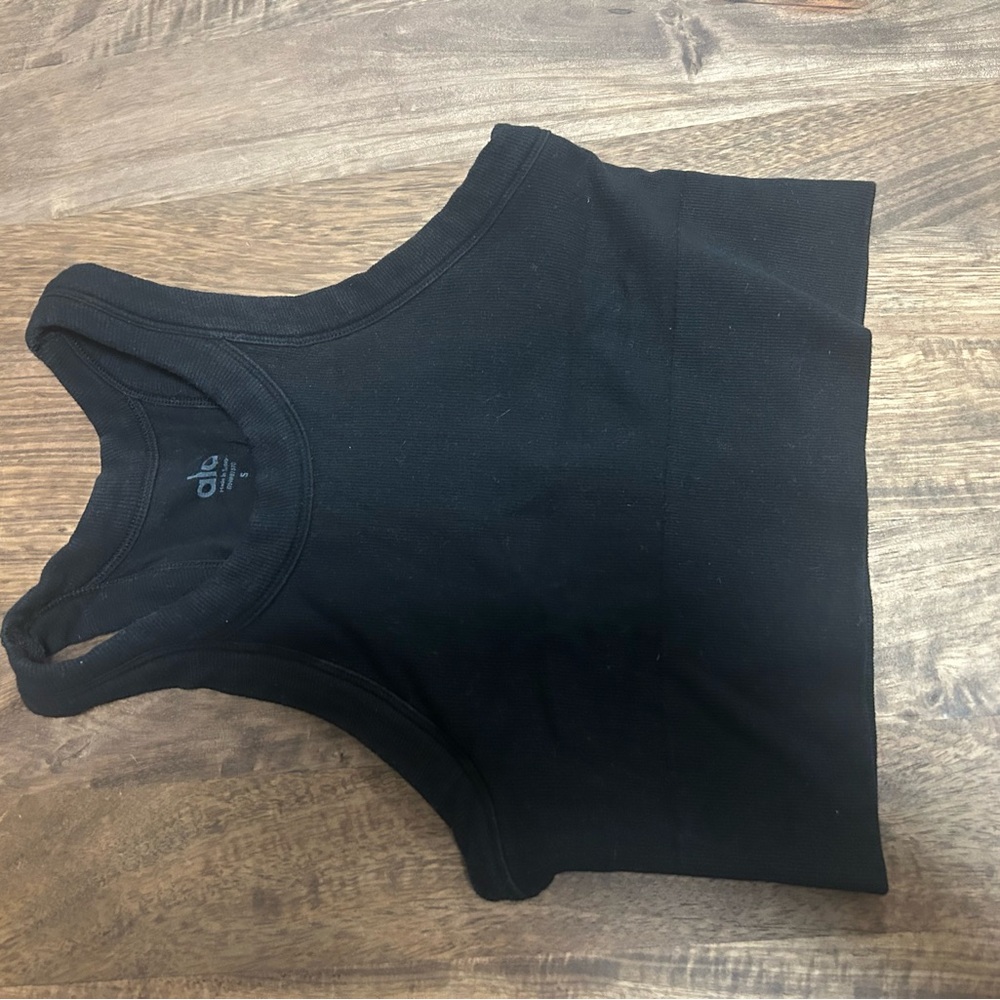Alo Seamless Delight High Neck Bra - Black